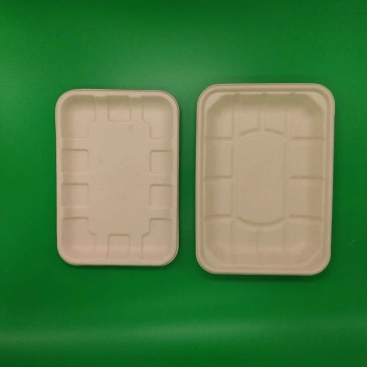 7inch Square Biodegradable Bamboo Pulp Plates