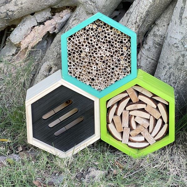 Custom Mini Bee Hotel Wooden Insect House